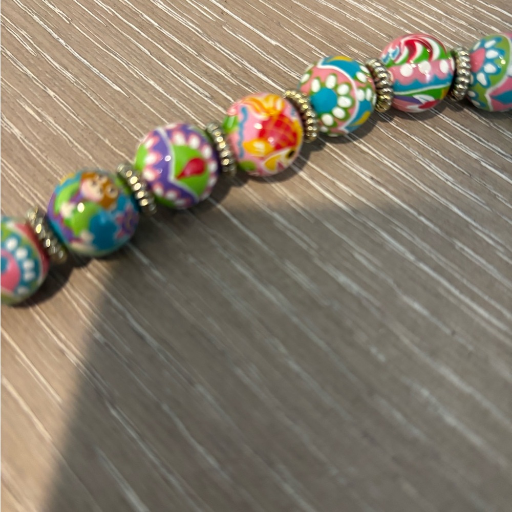 Angela Moore Multicolor Floral Beaded Necklace - Picture 3 of 4